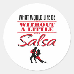 Salsa Dancer Dancing vad som skulle hända Runt Klistermärke