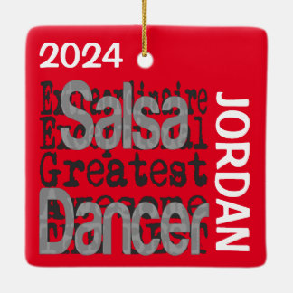 Salsa Dancer Extraordinaire ANPASSNINGSBAR Julgransprydnad Keramik