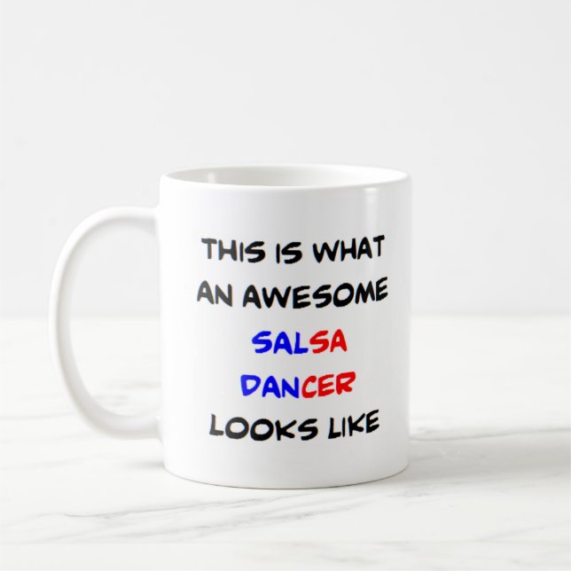 Salsa dancer, fantastisk kaffemugg (Vänster)