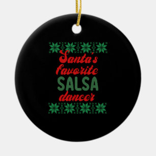 Salsa Dancer Ugly jul Gift Julgransprydnad Keramik