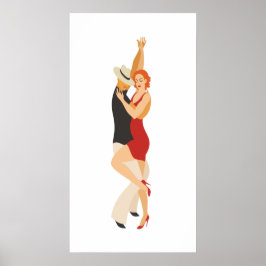 Salsa Dancers Dance Series Poster