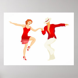 Salsa Dancers Dance Series Poster
