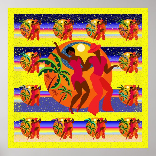Salsa Dancers Poster Lg. (Framsidan)