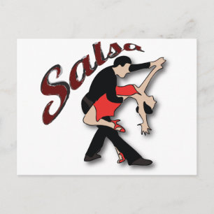 Salsa Dancers Vykort