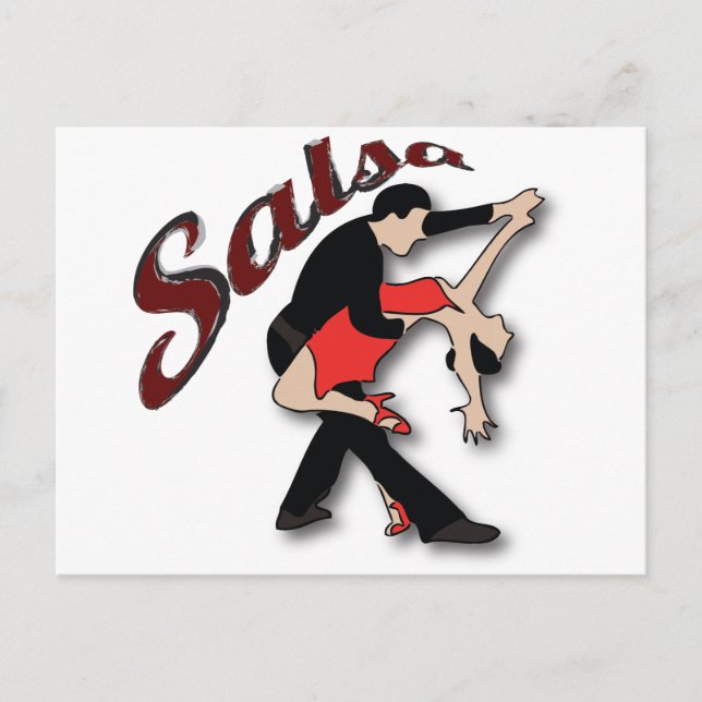 Salsa Dancers Vykort (Framsida)