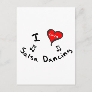 Salsa Dancing Gifts - jag Heart Salsa Dancing Vykort