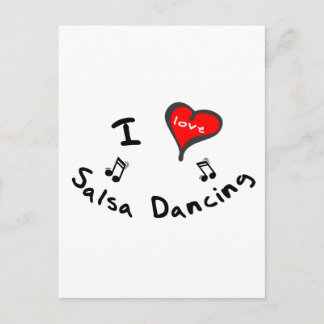 Salsa Dancing Gifts - jag Heart Salsa Dancing Vykort