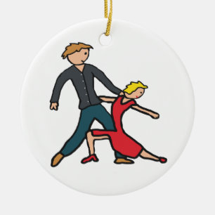 Salsa Dancing Julgransprydnad Keramik