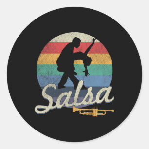 Salsa Dancing Latin Salsero Runt Klistermärke