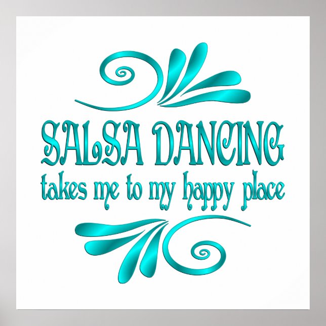 Salsa Dancing Lycklig Ställe Poster (Framsidan)