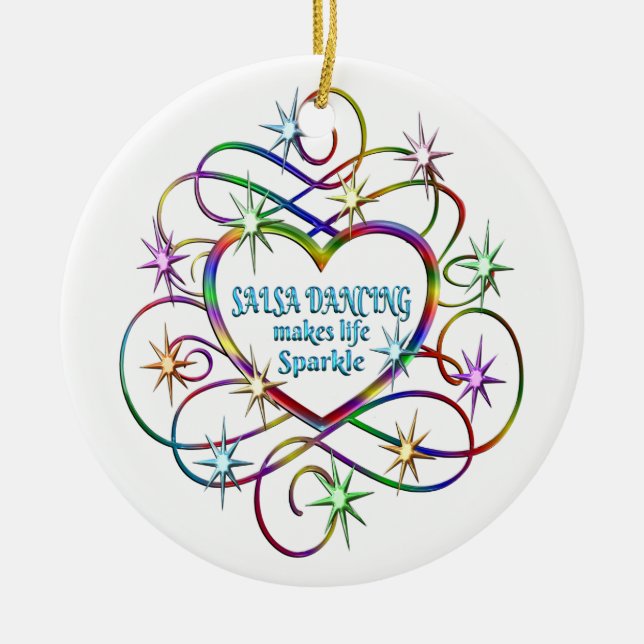 Salsa Dancing Makes Life Gnistra Julgransprydnad Keramik (Framsidan)