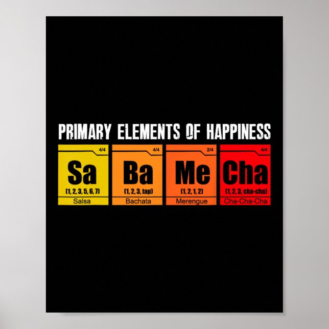 Salsa Dancing Salsa Bachata Merengue Dancer Dance Poster (Framsidan)
