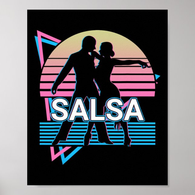 Salsa Dancing Salsa Dcancer Retro Poster (Framsidan)
