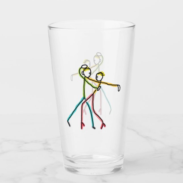 Salsa Dansande Figurer Glaskopp (Framsida)