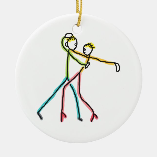 Salsa Dansande Figurer Julgransprydnad Keramik (Framsidan)