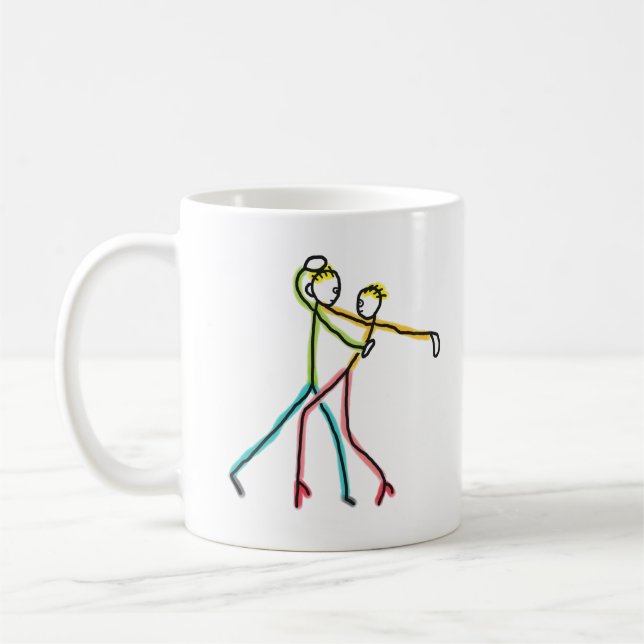 Salsa Dansande Figurer Kaffemugg (Vänster)