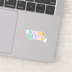 salsa drottning söt modern typografi retro klistermärken