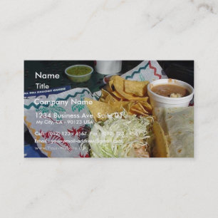 Salsa för mexikan för mat för Rubios fiskTaco Visitkort