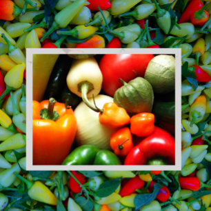 Salsa Grönsaker, Tomat, Paprikor, Lök Vykort