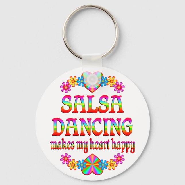 Salsa Heart Lycklig Nyckelring (Framsida)
