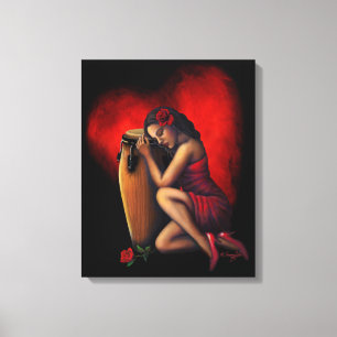 Salsa Heartslag Canvastryck