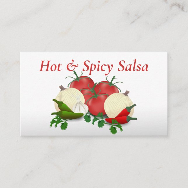 Salsa Hett Paprika Visitkort (Framsida)