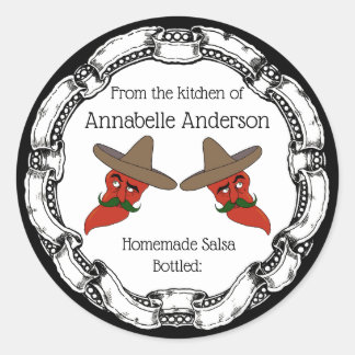 Salsa Label Personalize Runt Klistermärke