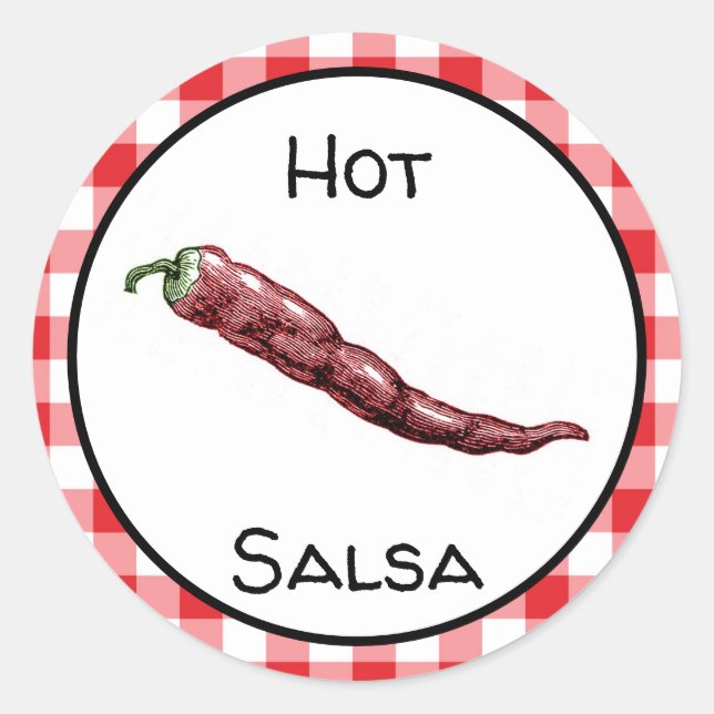 Salsa Label Runt Klistermärke (Framsida)