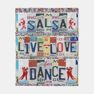 Salsa LIVE KÄRLEK DANCE LICENSE TALLRIKAR Ballet Fleecefilt