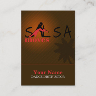Salsa Moves - Business-, Schedule Card Tidsbeställning Kort