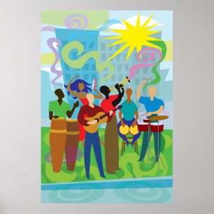 Salsa Musician Poster