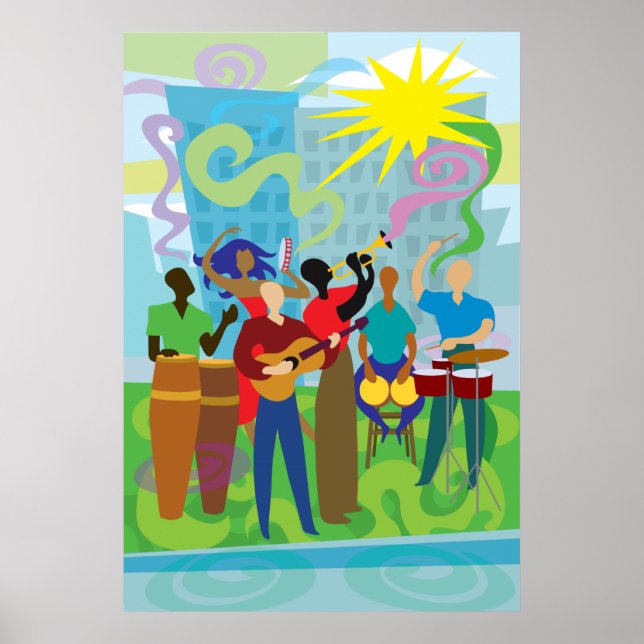 Salsa Musician Poster (Framsidan)