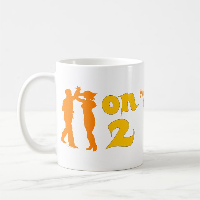Salsa på anpassade för två dansa Silhouettes Kaffemugg (Vänster)