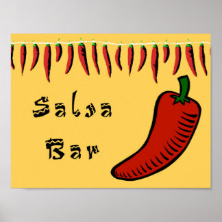 Salsa Pub Sign Poster
