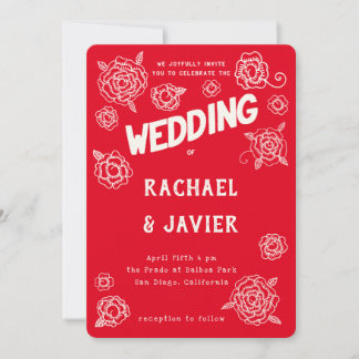 Salsa Rose wedding invitation Inbjudningar