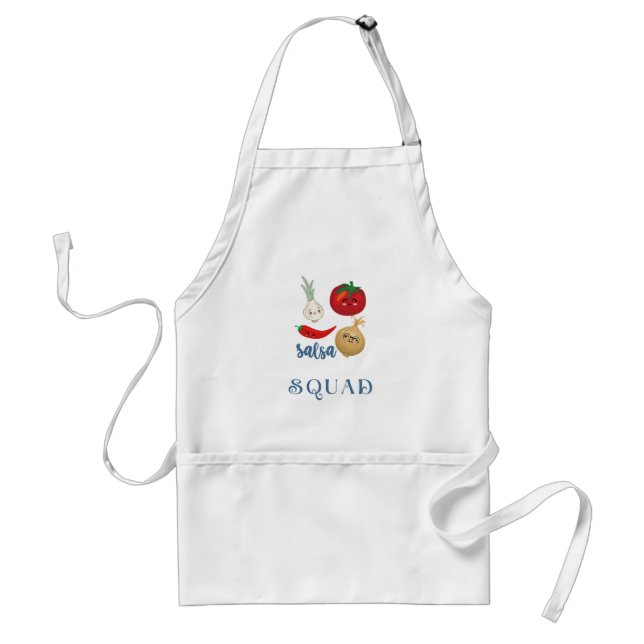 Salsa squad Cute food humor citat Förkläde (Framsidan)