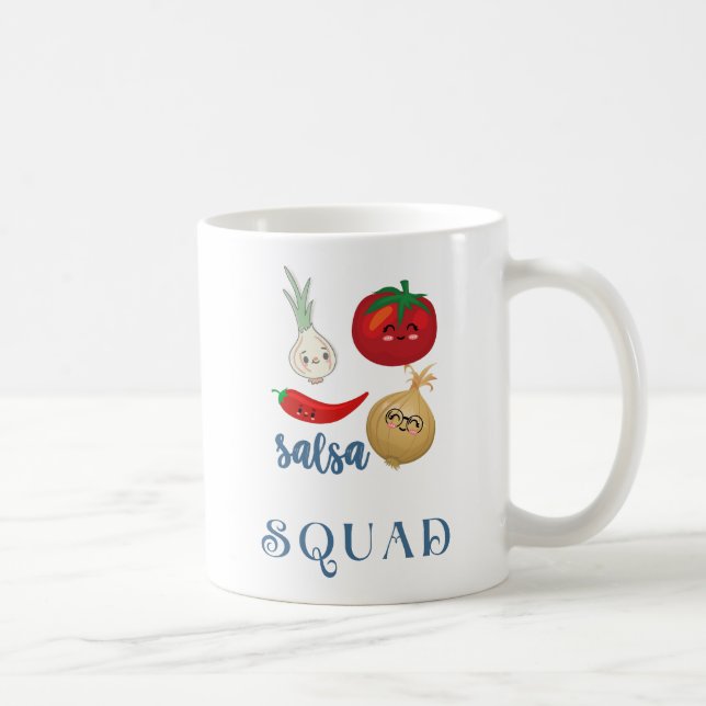 Salsa squad Cute food humor citat Kaffemugg (Höger)