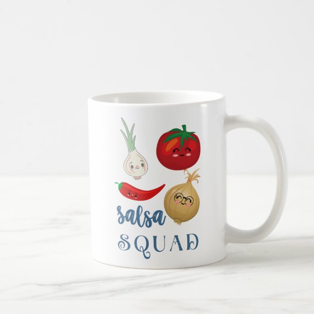 Salsa squad Cute food humor citat Kaffemugg (Höger)