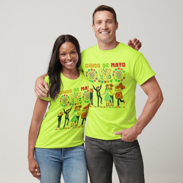 Salsa Sunset Celebration säkerhetsgrön T Shirt (Unisex)