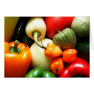 Salsa Vegetables, Tomato, Paprika, Onion Hälsningskort