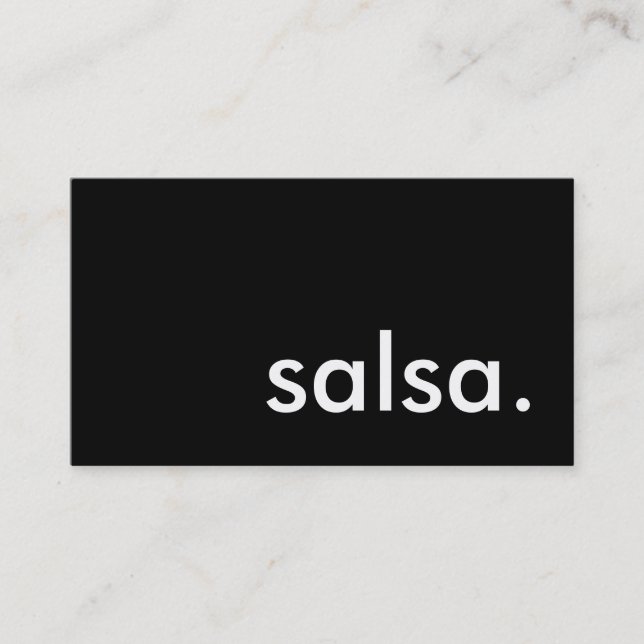 salsa. visitkort (Framsida)