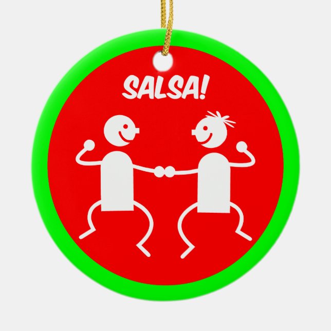 Salsadansare Julgransprydnad Keramik (Framsidan)