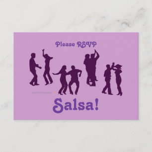 Salsadansen poserar beställnings- Silhouettes Inbjudningar