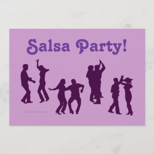 Salsadansen poserar beställnings- Silhouettes Inbjudningar
