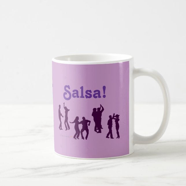Salsadansen poserar beställnings- Silhouettes Kaffemugg (Höger)
