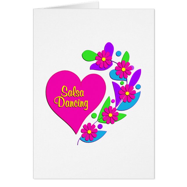 Salsahjärta Hälsningskort (Framsidan)