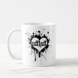 SALSAHJÄRTADESIGN FÖR NÅGON SALSERA ELLER SALSERO KAFFEMUGG