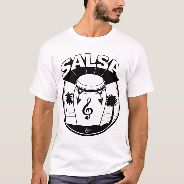 SALSAN TRUMMAR b: w T-shirt (Framsida)