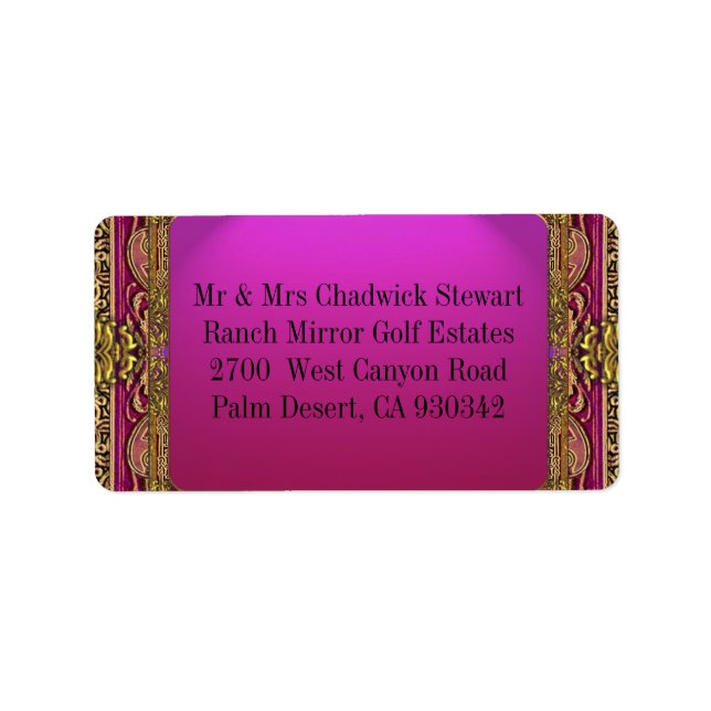 Salsbury Royale Adressetikett (Framsidan)