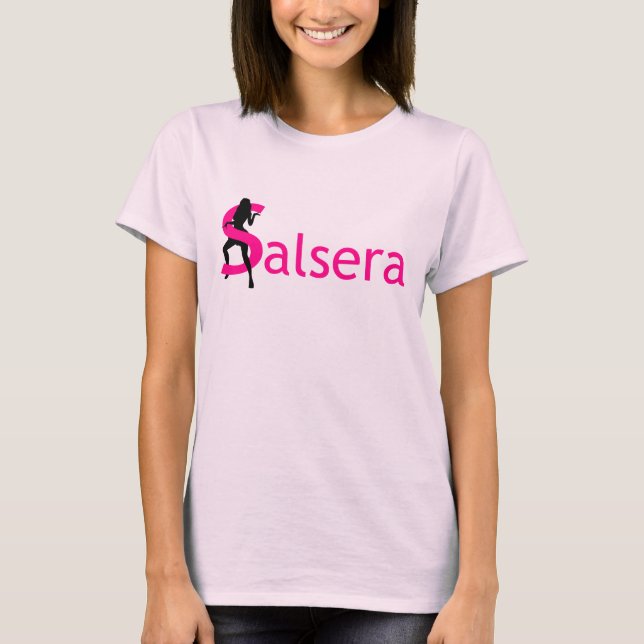 SALSERA-T-tröja med dansflickan - salsaparty T-shirt (Framsida)